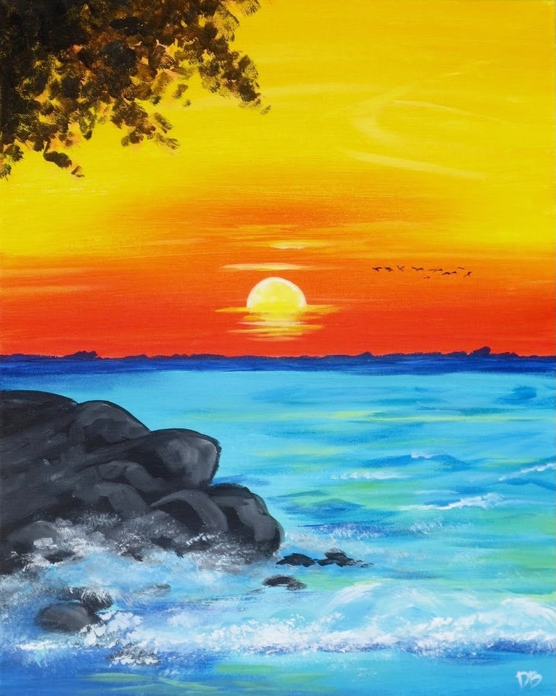 Ruskin Paint Night - Beach Sunset