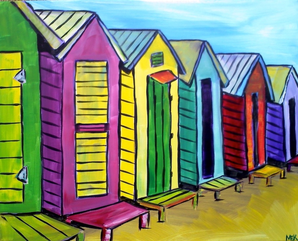 Cape Coral Paint and Sip- Colorful Beach Houses