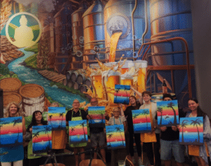 Paint and Sip at Funky Buddha – Flamingo Sunset