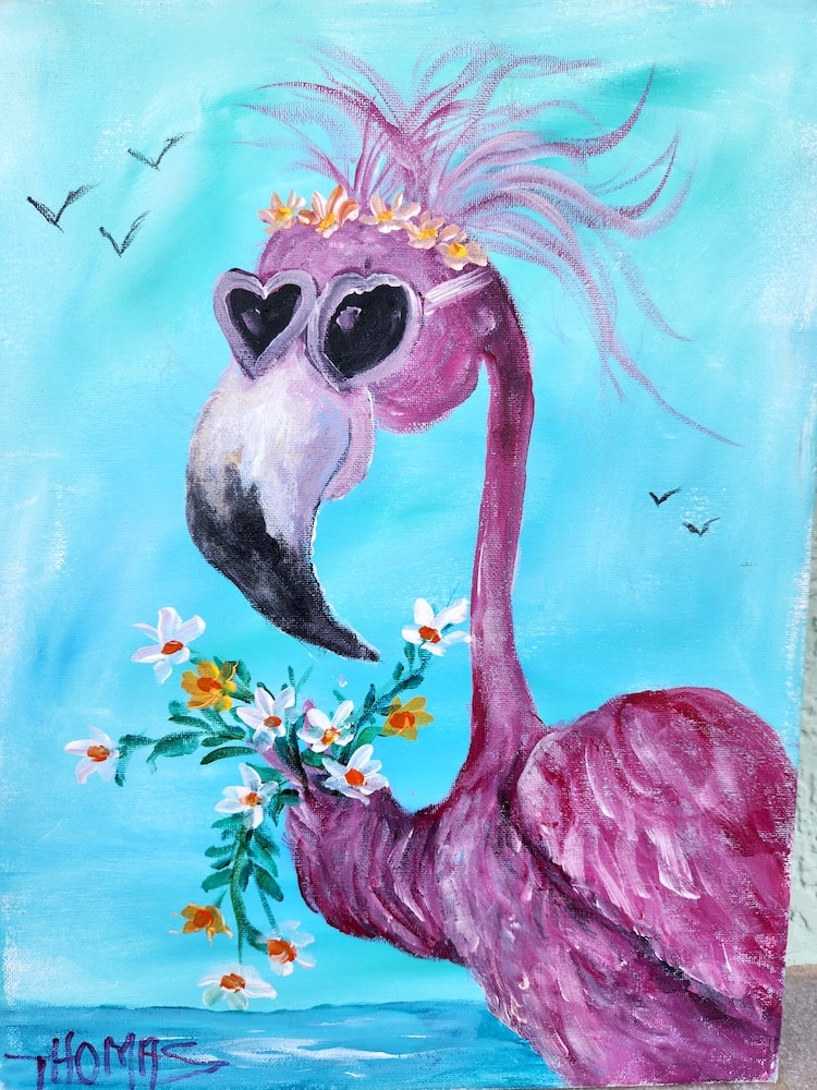 Fort Myers Paint and Wine - Fancy Flamingo