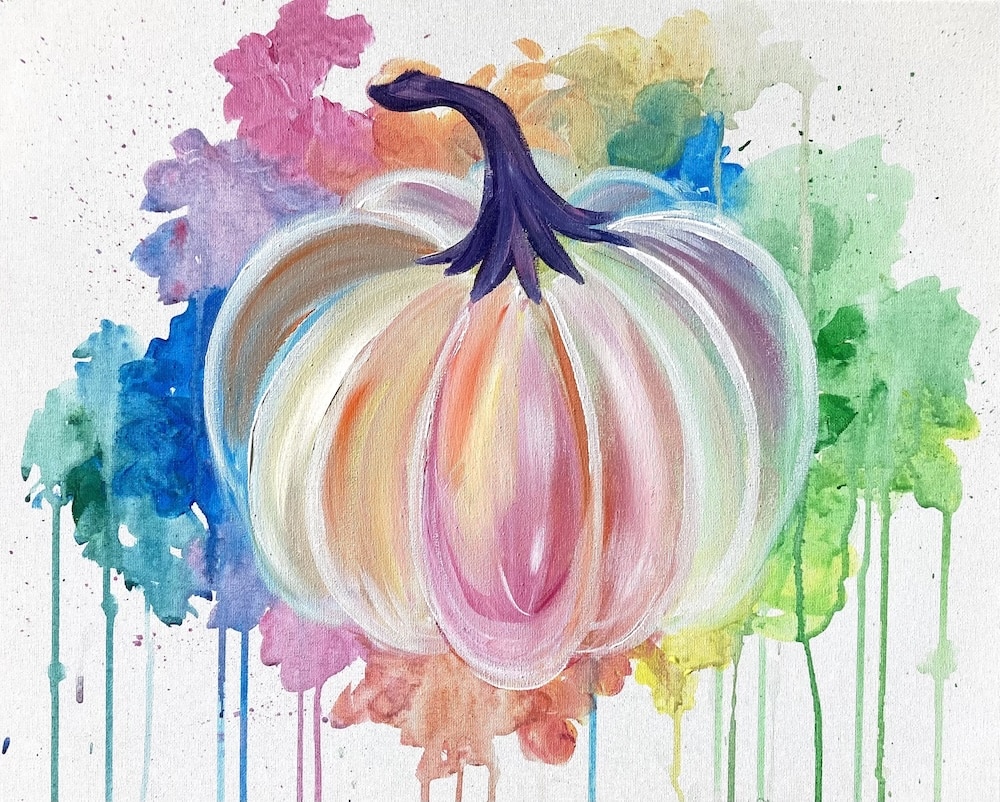 Cape Coral Paint Party - Colorful Pumpkin