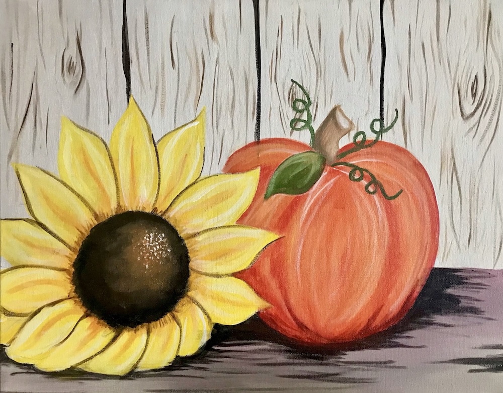 Fort Myers Painting on the Farm - Sunflower and Pumpkin