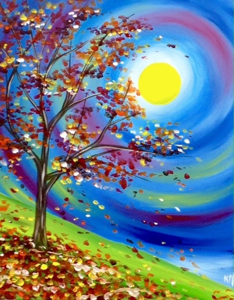 St Pete Wine and Canvas - Fall Moon