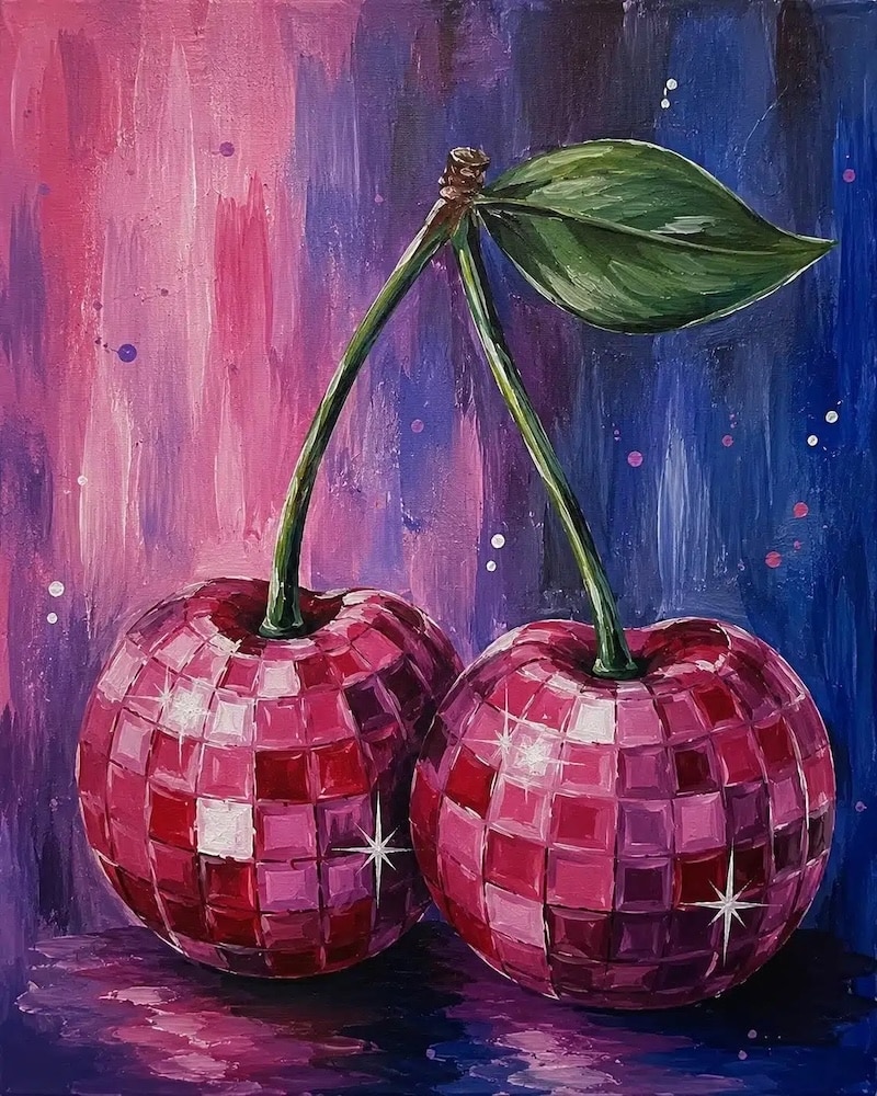 Tampa Sip and Paint - Disco Cherries