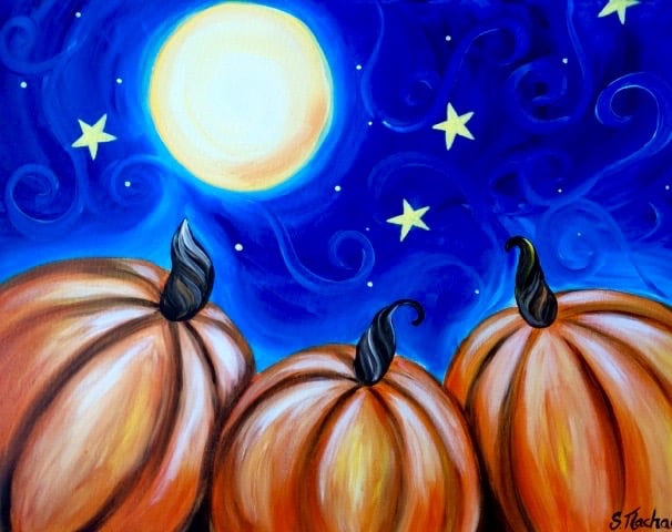 Paint and Sip at Funky Buddha - Midnight Pumpkins
