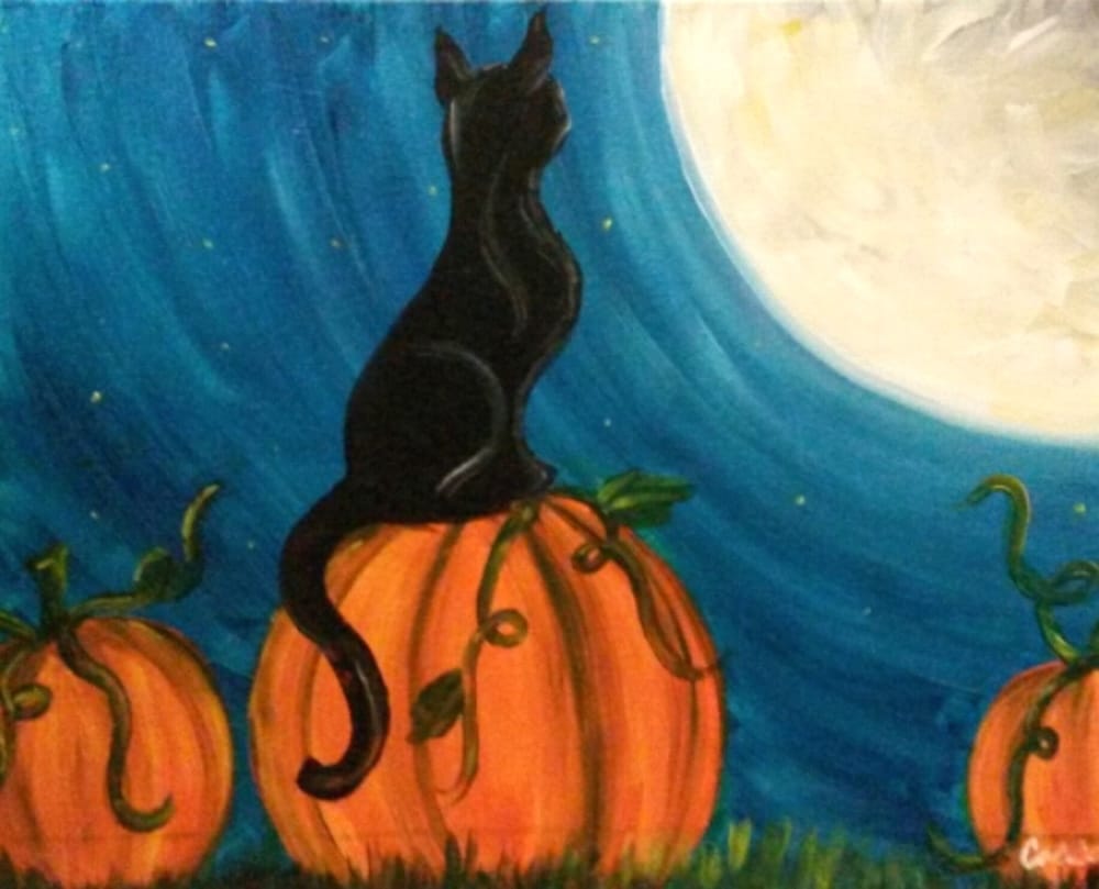 Punta Gorda Canvas and Wine Party - Harvest Moon Cat