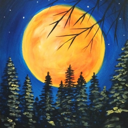 Ruskin Canvas and Wine - Enchanted Harvest Moon