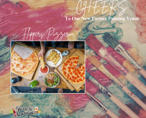 Wine and Canvas is Teaming Up with Flippers Pizzeria