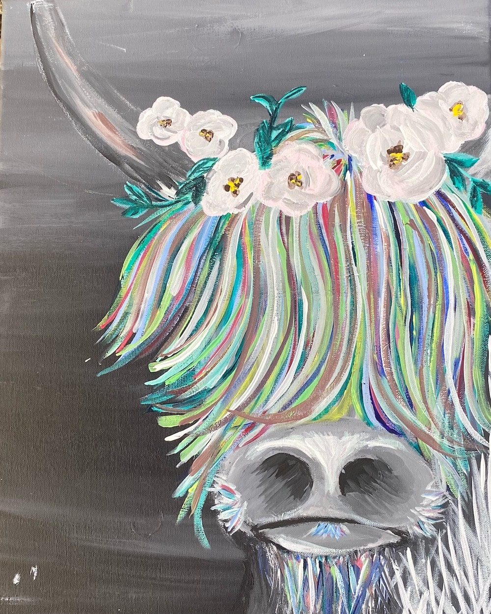 Fort Myers Painting Class - Highland Coo - Paint and Sip - Nick