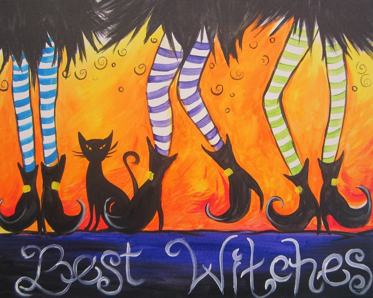 best witches - kr - Wine and Canvas - Ft Myers / Cape Coral / Naples sip n paint best witches