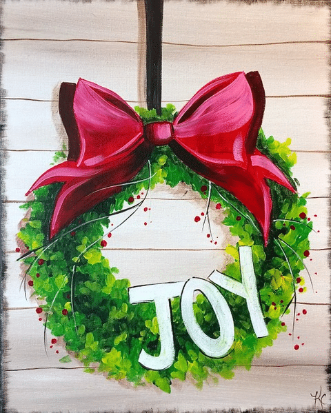Wreath Painting Ft Myers - Christmas Wreath