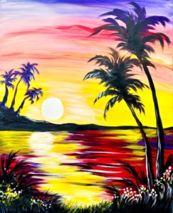 Ft Myers Beach BYOB Painting - Tropical Sunset