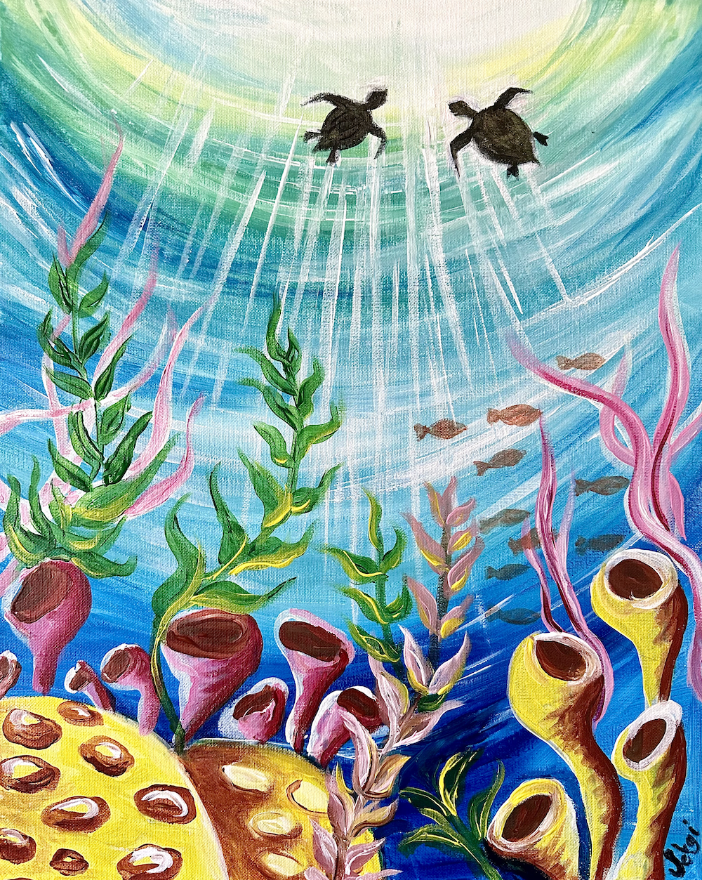 Cape Coral Paint and Sip - Swimming with Turtles