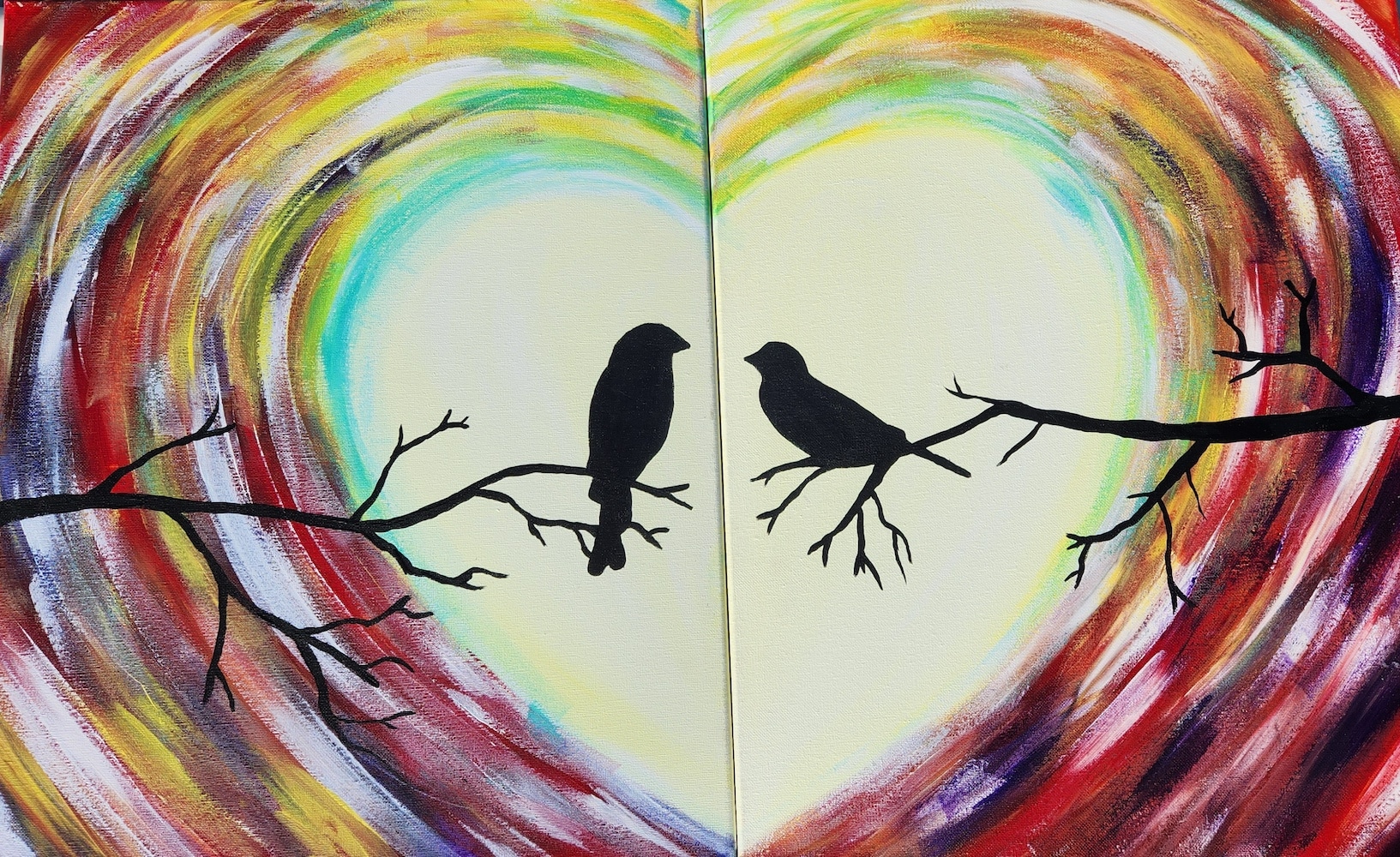 Couples Paint and Sip Cape Coral - Pair of Lovebirds