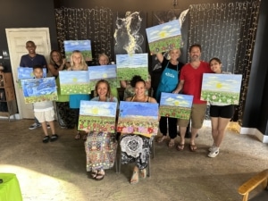 Cape Coral Art Party - Beach Flowers