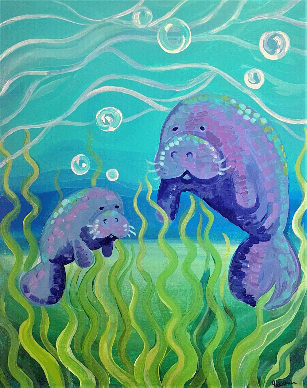 Cape Coral Paint and Sip - Manatees - Stevie Tomato's