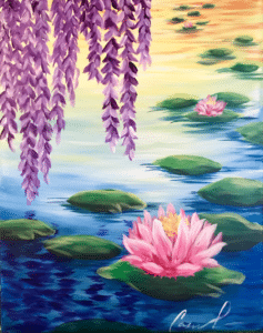 Marina Bay of Ft. Myers Paint Party - Water Lilies and Willows