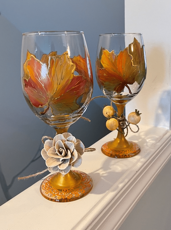 Bridgetown at the Plantation Arts & Crafts Series – Fall Wine Glasses - Wine and Canvas Ft. Myers - Paint and Sip - Private