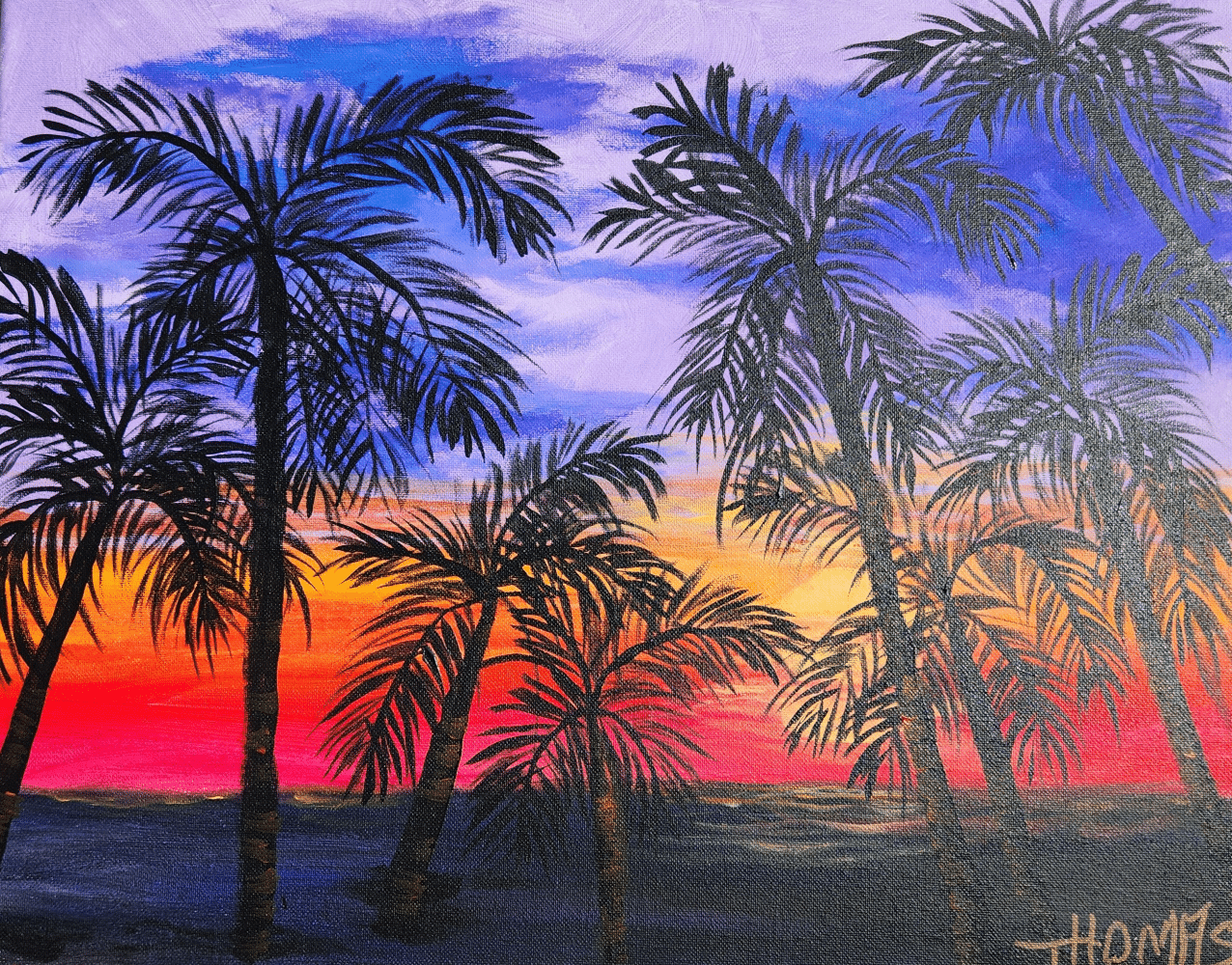 Fort Myers Beach Paint and Sip - Sunset in Paradise - Bonita Bills - Wine and Canvas - July 2024