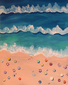 Cape Coral Wine and Canvas - Day at the Beach - Paint and Sip - The French Press - July 2024