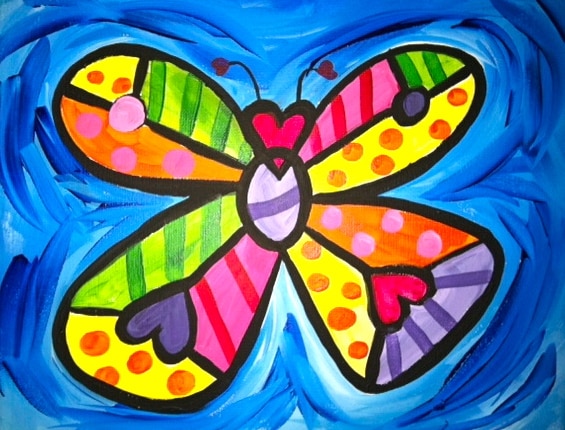 Marina Bay of Ft. Myers Kids Paint Party - Colorful Butterfly