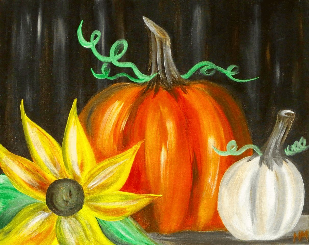 Marina Bay of Ft. Myers Paint Party - Festive Pumpkins - Private Paint and Sip - Wine and Canvas