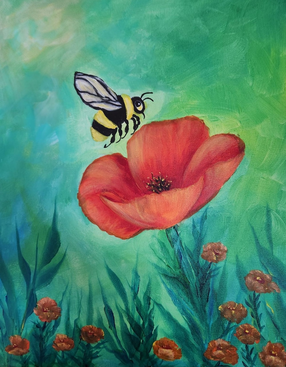 Cape Coral Paint n Sip - Bee-utiful Poppy Garden