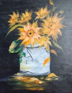 Cape Coral Paint and Sip - Rustic Sunflowers