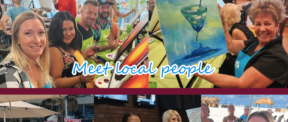 Connect with Ft. Myers Locals at Paint and Sip Parties - Wine and Canvas Ft. Myers Cape Coral - Community - Summer 2024