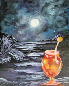 Cape Coral Paint Night - Moonlight and Cocktails - Stevie Tomato's - Wine and Canvas Greater Ft. Myers - September 2024