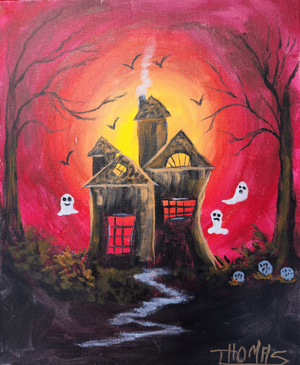 cape coral paint n sip - haunted house