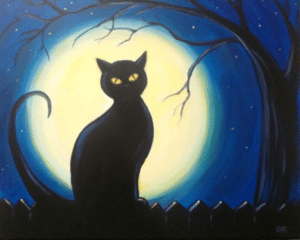 Cape Coral Paint n Sip - Moonlit Cat