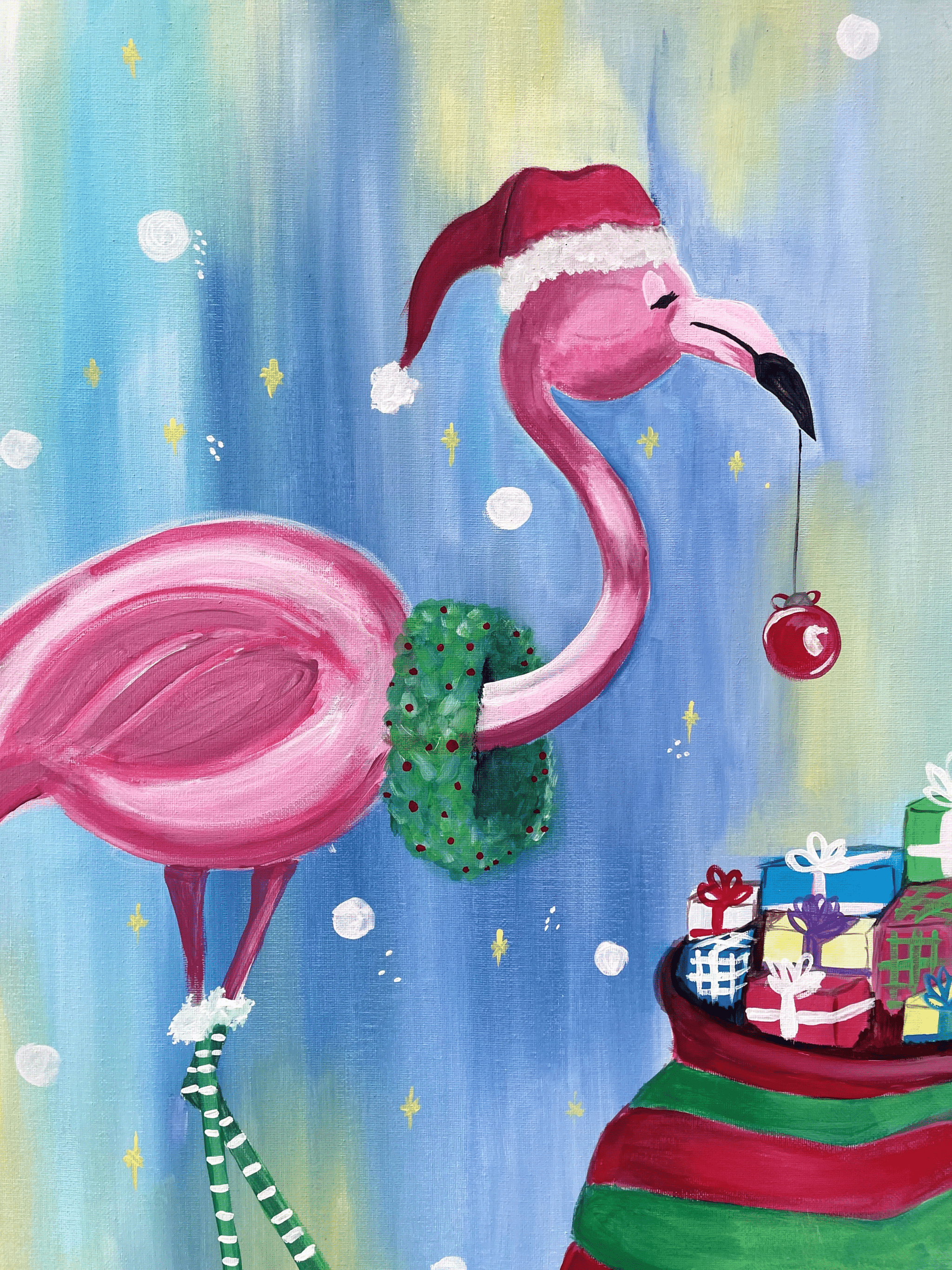 Ft Myers Paint Night - Festive Flamingo