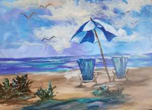 Cape Coral Paint Night - Beach Umbrella