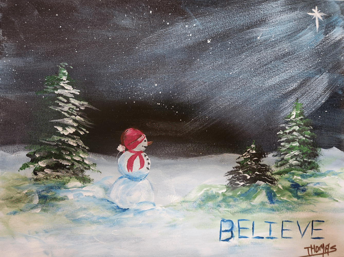 Cape Coral Winter Paint Night - Believe