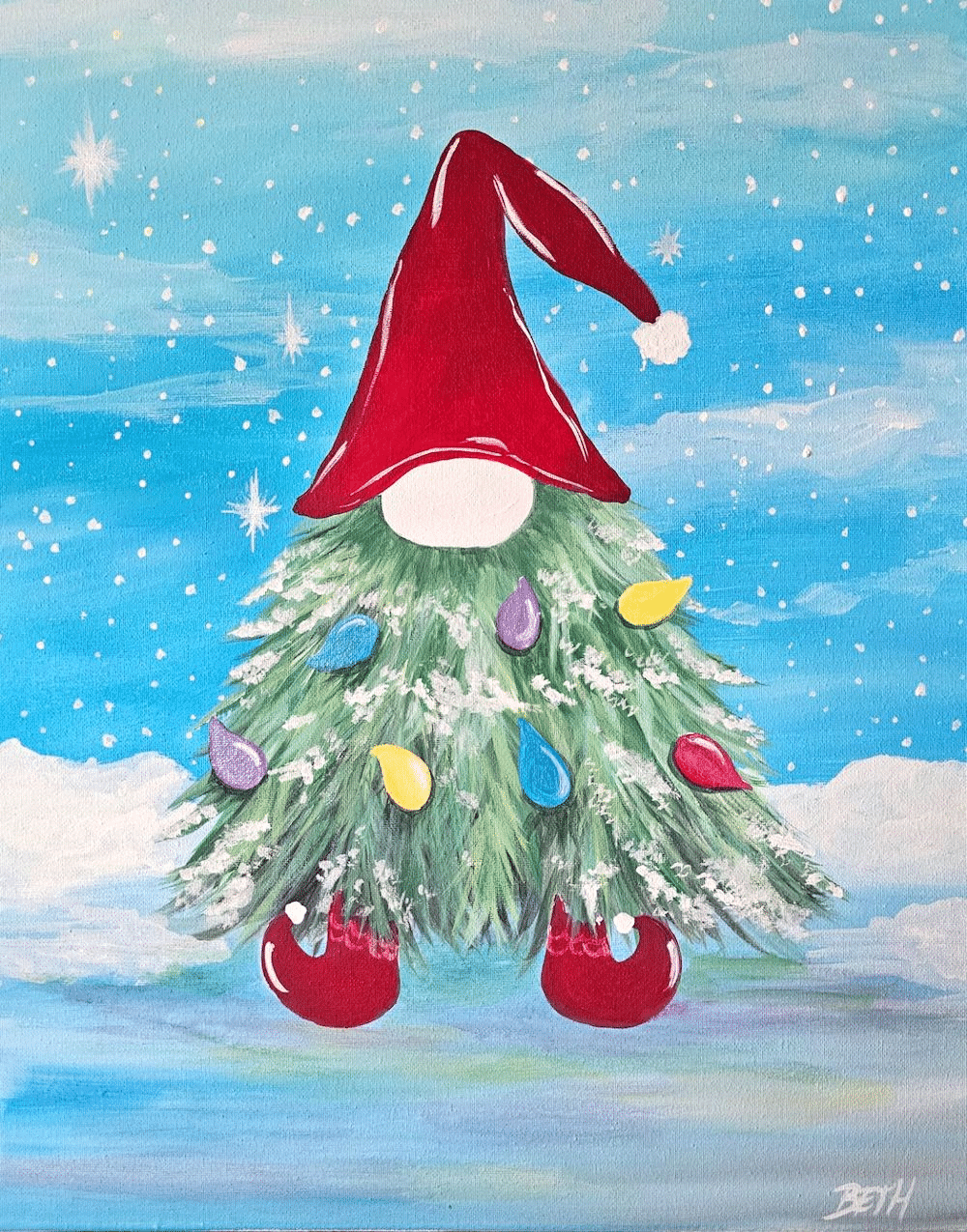 Cape Coral Art Party - Xmas Gnome