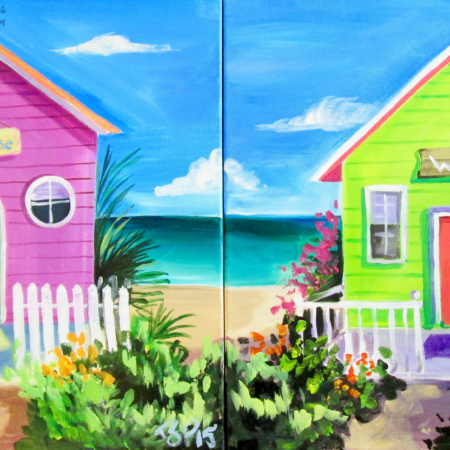 Ft. Myers Art Party- Beach House Couples Painting