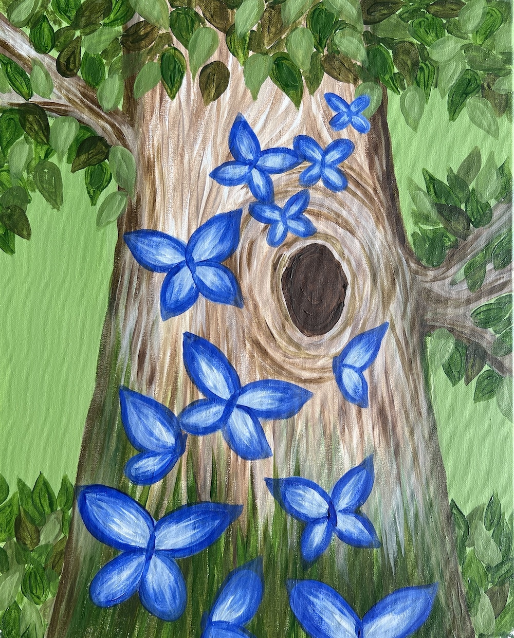 Cape Coral Art Party - Blue Butterflies