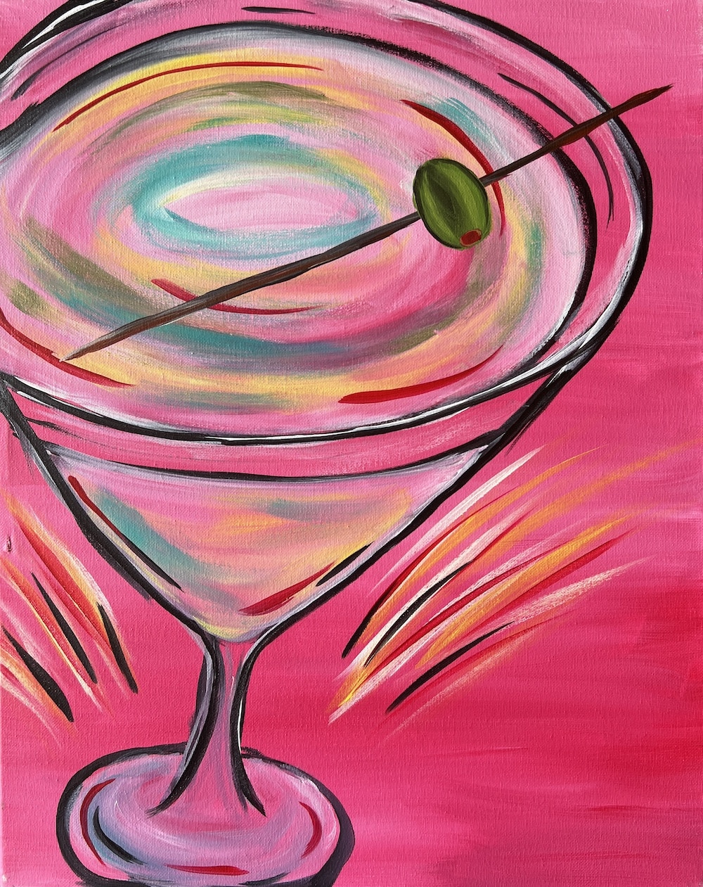 Cape Coral Paint & Sip - Pink Martini