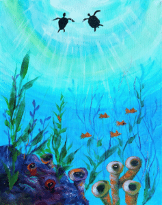 Cape Coral Art Night - Swimming with Turtles