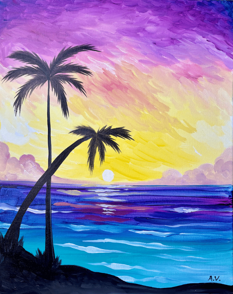 Downtown Cape Sip n Paint - Violet Sunset