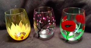 Ft. Myers Wine Glass Painting