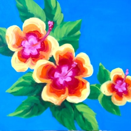 Ft Myers Paint Party - Hibiscus