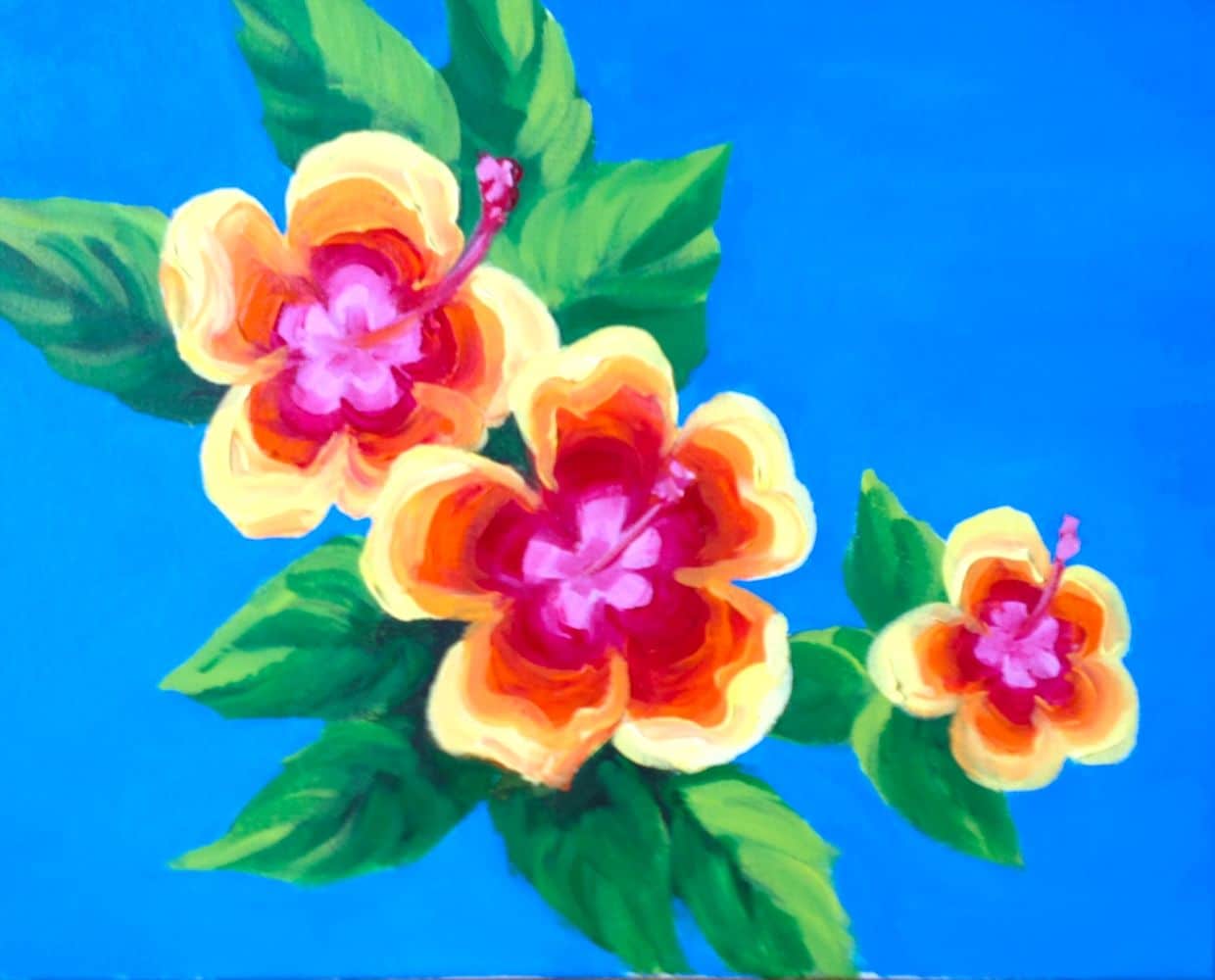 Ft Myers Paint Party - Hibiscus