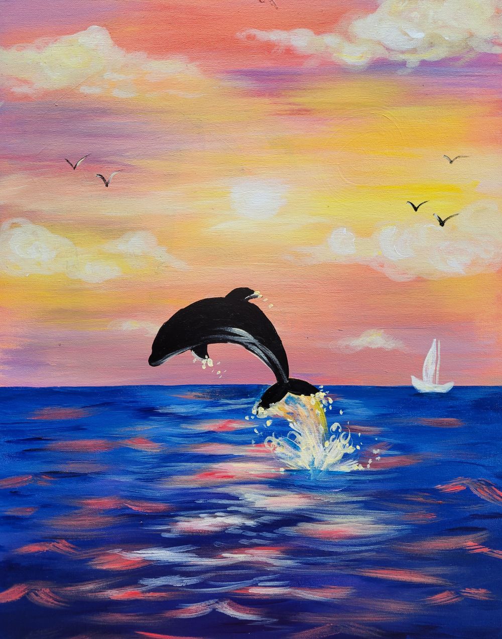 Bonita Springs Art Party - Playful Dolphin