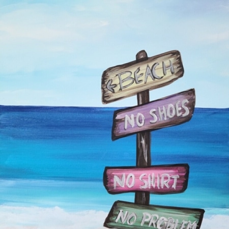Fort Myers Sip and Paint - Beach Signs