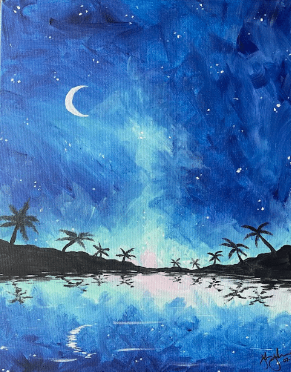 Fort Myers Wine and Art Party - Blue Reflections