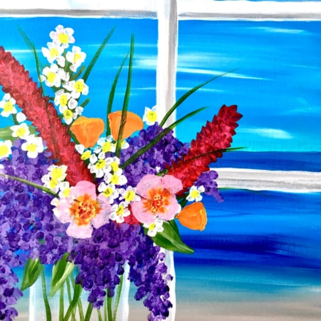 Cape Coral Art Party - Beach Flowers