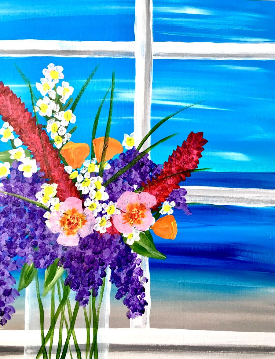 Cape Coral Art Party - Beach Flowers