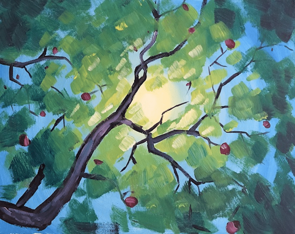 Cape Coral Fall Painting - Apple Tree